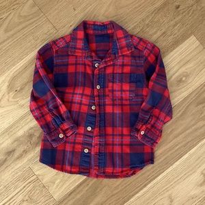 Red plaid flannel shirt
